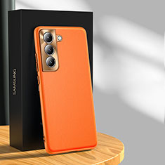 Handyhülle Hülle Luxus Leder Schutzhülle R03 für Samsung Galaxy S21 5G Orange