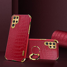 Handyhülle Hülle Luxus Leder Schutzhülle R03 für Samsung Galaxy S21 Ultra 5G Rot