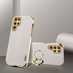 Handyhülle Hülle Luxus Leder Schutzhülle R03 für Samsung Galaxy S21 Ultra 5G Weiß