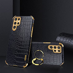 Handyhülle Hülle Luxus Leder Schutzhülle R03 für Samsung Galaxy S22 Ultra 5G Schwarz