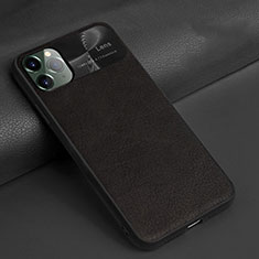 Handyhülle Hülle Luxus Leder Schutzhülle R04 für Apple iPhone 11 Pro Max Schwarz