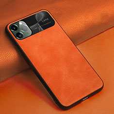 Handyhülle Hülle Luxus Leder Schutzhülle R04 für Apple iPhone 11 Pro Orange