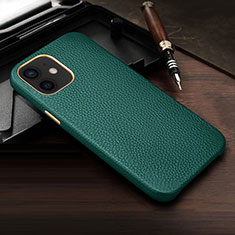 Handyhülle Hülle Luxus Leder Schutzhülle R04 für Apple iPhone 12 Mini Grün