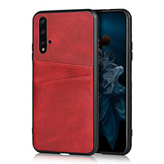 Handyhülle Hülle Luxus Leder Schutzhülle R04 für Huawei Honor 20 Rot