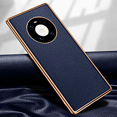 Handyhülle Hülle Luxus Leder Schutzhülle R04 für Huawei Mate 40 Pro Blau