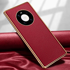 Handyhülle Hülle Luxus Leder Schutzhülle R04 für Huawei Mate 40 Pro Rot