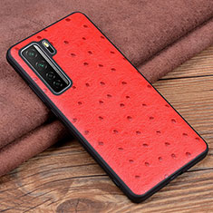 Handyhülle Hülle Luxus Leder Schutzhülle R04 für Huawei Nova 7 SE 5G Rot