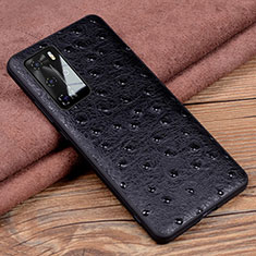 Handyhülle Hülle Luxus Leder Schutzhülle R04 für Huawei P40 Pro Schwarz