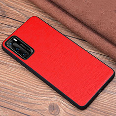 Handyhülle Hülle Luxus Leder Schutzhülle R04 für Huawei P40 Rot