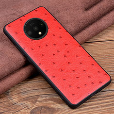 Handyhülle Hülle Luxus Leder Schutzhülle R04 für OnePlus 7T Rot