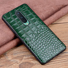 Handyhülle Hülle Luxus Leder Schutzhülle R04 für OnePlus 8 Grün