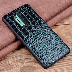 Handyhülle Hülle Luxus Leder Schutzhülle R04 für OnePlus 8 Pro Blau