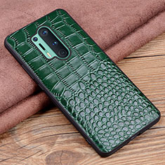 Handyhülle Hülle Luxus Leder Schutzhülle R04 für OnePlus 8 Pro Grün