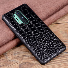 Handyhülle Hülle Luxus Leder Schutzhülle R04 für OnePlus 8 Pro Schwarz
