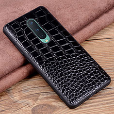 Handyhülle Hülle Luxus Leder Schutzhülle R04 für OnePlus 8 Schwarz