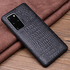 Handyhülle Hülle Luxus Leder Schutzhülle R04 für Samsung Galaxy S20 Plus Schwarz
