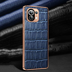 Handyhülle Hülle Luxus Leder Schutzhülle R04 für Xiaomi Mi 11 5G Blau