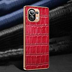 Handyhülle Hülle Luxus Leder Schutzhülle R04 für Xiaomi Mi 11 5G Rot