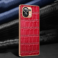 Handyhülle Hülle Luxus Leder Schutzhülle R04 für Xiaomi Mi 11 Lite 5G Rot