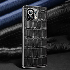 Handyhülle Hülle Luxus Leder Schutzhülle R04 für Xiaomi Mi 11 Lite 5G Schwarz