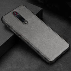 Handyhülle Hülle Luxus Leder Schutzhülle R04 für Xiaomi Mi 9T Pro Grau