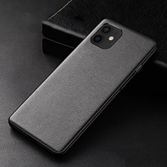 Handyhülle Hülle Luxus Leder Schutzhülle R05 für Apple iPhone 12 Mini Schwarz