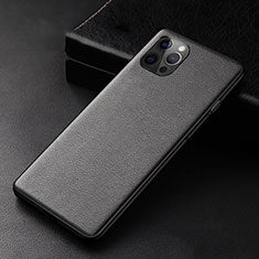 Handyhülle Hülle Luxus Leder Schutzhülle R05 für Apple iPhone 12 Pro Schwarz