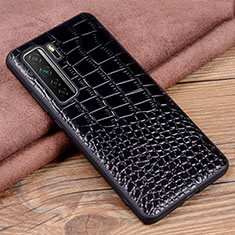 Handyhülle Hülle Luxus Leder Schutzhülle R05 für Huawei Nova 7 SE 5G Schwarz