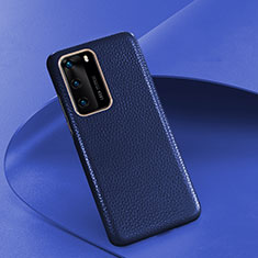 Handyhülle Hülle Luxus Leder Schutzhülle R05 für Huawei P40 Blau
