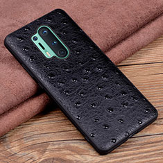 Handyhülle Hülle Luxus Leder Schutzhülle R05 für OnePlus 8 Pro Schwarz