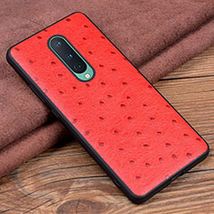 Handyhülle Hülle Luxus Leder Schutzhülle R05 für OnePlus 8 Rot