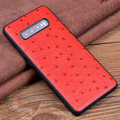 Handyhülle Hülle Luxus Leder Schutzhülle R05 für Samsung Galaxy S10 5G Rot