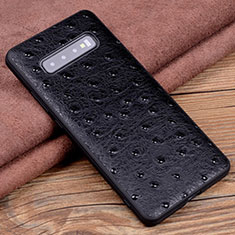 Handyhülle Hülle Luxus Leder Schutzhülle R05 für Samsung Galaxy S10 5G Schwarz