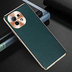 Handyhülle Hülle Luxus Leder Schutzhülle R05 für Xiaomi Mi 11 5G Grün