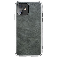 Handyhülle Hülle Luxus Leder Schutzhülle R06 für Apple iPhone 11 Grau