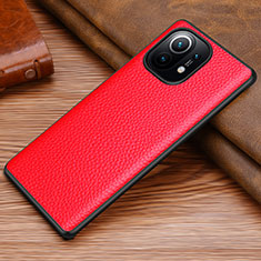 Handyhülle Hülle Luxus Leder Schutzhülle R06 für Xiaomi Mi 11 5G Rot