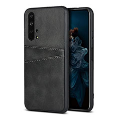 Handyhülle Hülle Luxus Leder Schutzhülle R07 für Huawei Honor 20 Pro Schwarz