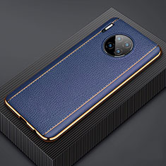 Handyhülle Hülle Luxus Leder Schutzhülle R07 für Huawei Mate 30 5G Blau