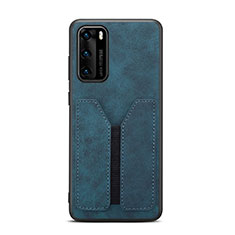 Handyhülle Hülle Luxus Leder Schutzhülle R07 für Huawei P40 Blau