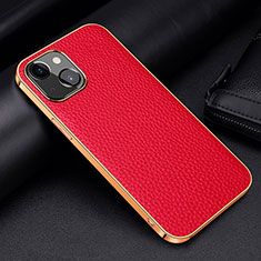 Handyhülle Hülle Luxus Leder Schutzhülle S01 für Apple iPhone 13 Rot