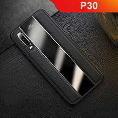 Handyhülle Hülle Luxus Leder Schutzhülle S01 für Huawei P30 Schwarz