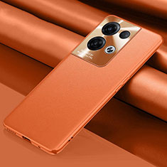 Handyhülle Hülle Luxus Leder Schutzhülle S01 für Oppo Reno8 Pro 5G Orange