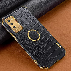 Handyhülle Hülle Luxus Leder Schutzhülle S01 für Samsung Galaxy M02s Schwarz