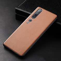 Handyhülle Hülle Luxus Leder Schutzhülle S01 für Xiaomi Mi 10 Pro Orange