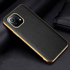 Handyhülle Hülle Luxus Leder Schutzhülle S01 für Xiaomi Mi 11 5G Schwarz