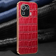 Handyhülle Hülle Luxus Leder Schutzhülle S01 für Xiaomi Mi 11 Pro 5G Rot