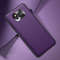 Handyhülle Hülle Luxus Leder Schutzhülle S01 für Xiaomi Poco X3 Pro Violett