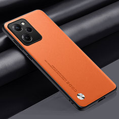 Handyhülle Hülle Luxus Leder Schutzhülle S01 für Xiaomi Poco X5 Pro 5G Orange