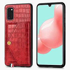 Handyhülle Hülle Luxus Leder Schutzhülle S01D für Samsung Galaxy A41 Rot