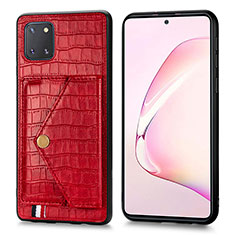 Handyhülle Hülle Luxus Leder Schutzhülle S01D für Samsung Galaxy A81 Rot